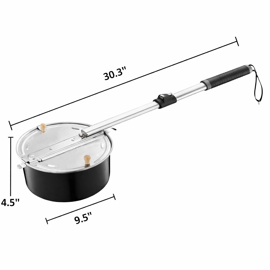 Retractable Campfire Popcorn Popper - With Burlington Farms Stovetop Kernels