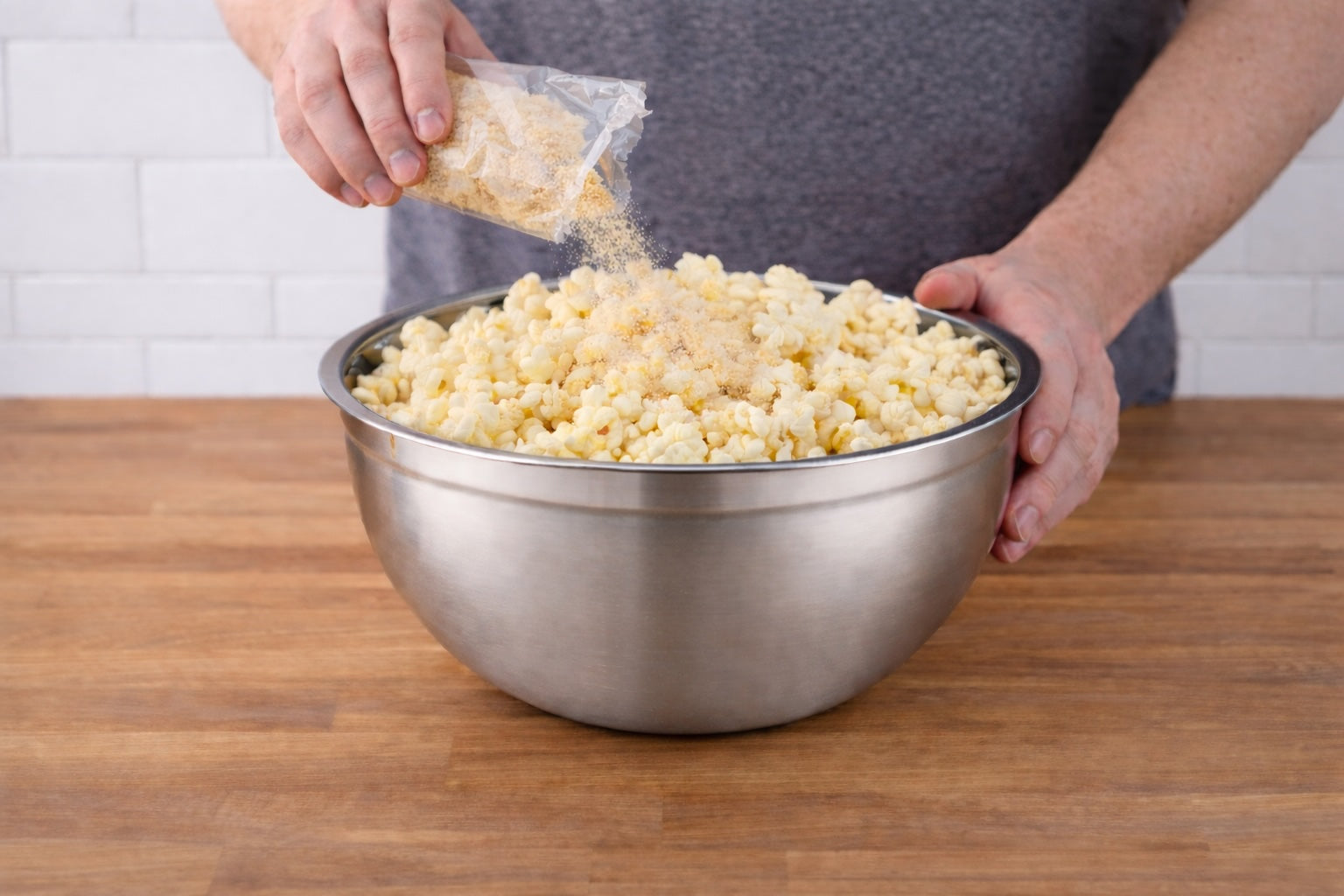 Quality Stainless Steel Mixing Bowl - With Poppin' Cobs 3-Pack