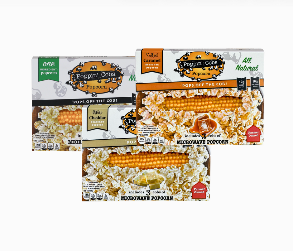Popcorn on the Cob | Microwave Gourmet Popcorn | Poppin Cobs