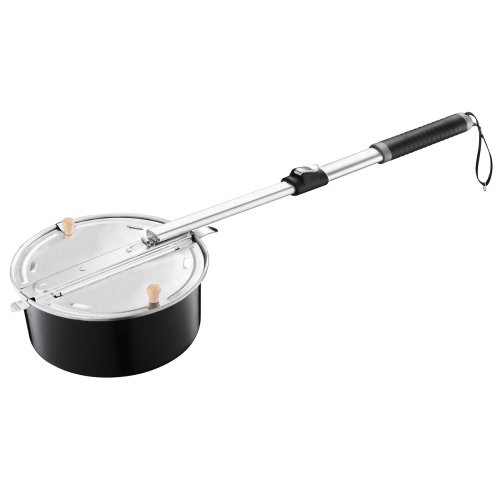 Retractable Campfire Popcorn Popper - With Burlington Farms Stovetop Kernels